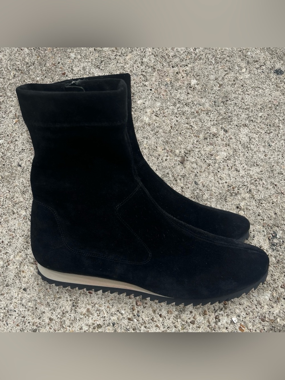 PEDRO GARCIA black suede sneaker boots